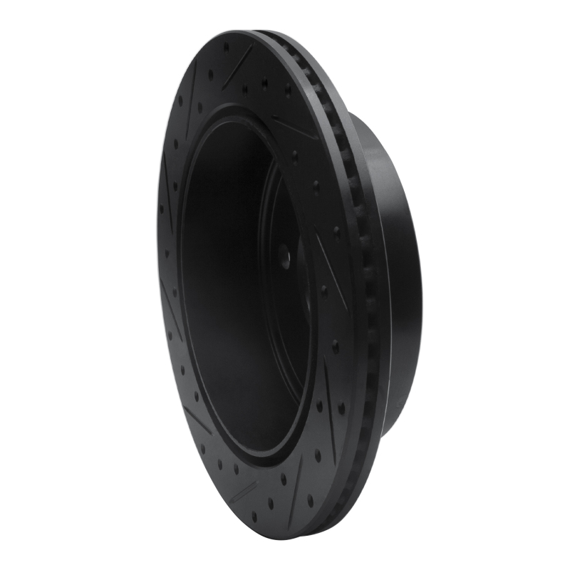 Dodge Ram 1500 Van Brake Rotor (1) - Rear Right - R1 Concepts - Drilled & Slotted - Black - 2003